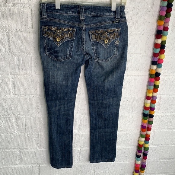 Miss Me Embellished Sequins Jewels Skinny Jeans 26 - Picture 6 of 9